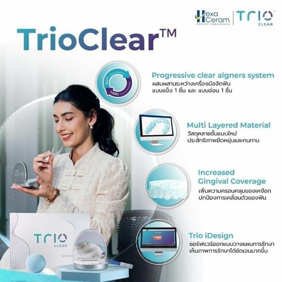 จัดฟันใส trio clear
